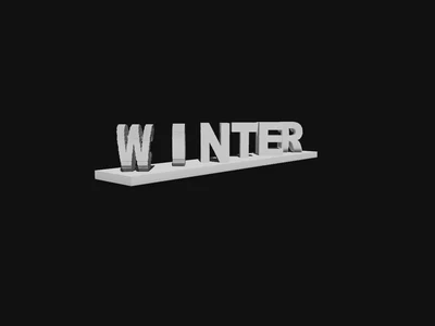 Winter Coming - Dual letters Text Decor