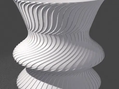 long neck waved classy vase