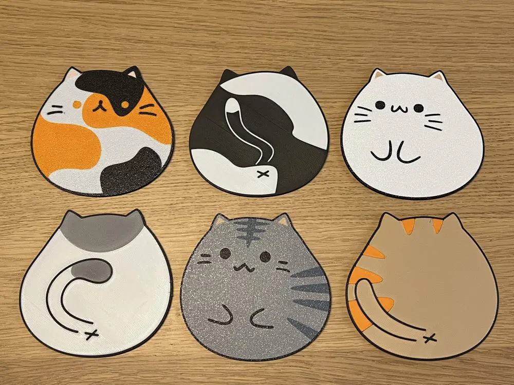 Funny Chubby cats coasters Vol.1