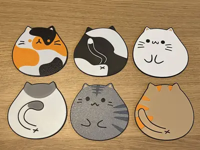 Funny Chubby cats coasters Vol.1