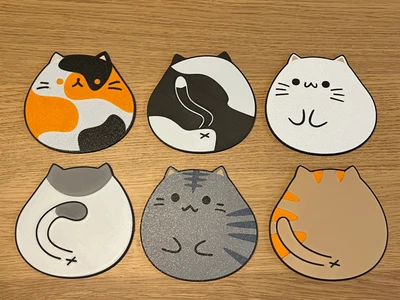Funny Chubby cats coasters Vol.1