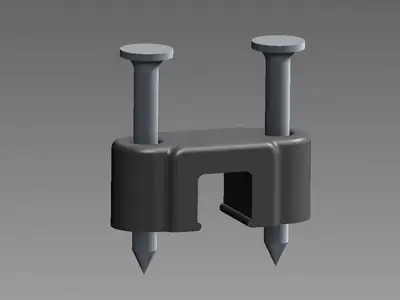双头方形钢钉线卡（Double head square nail wire clips）