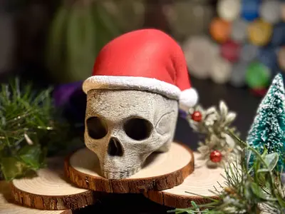 Santa Skull ornament and decor