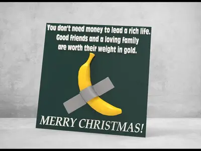 comedian banana merry christmas - simply Happy