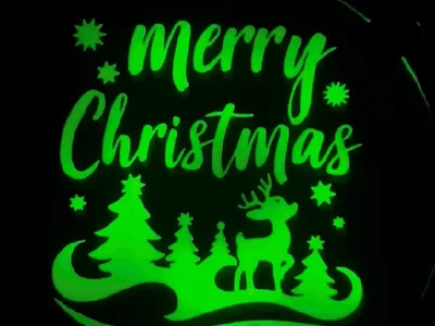 Merry Christmas Neon Lightbox Sign, Christmas Gift