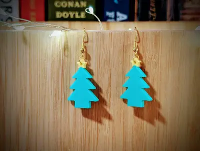 Christmas theme earring/keychain: Christmas Tree