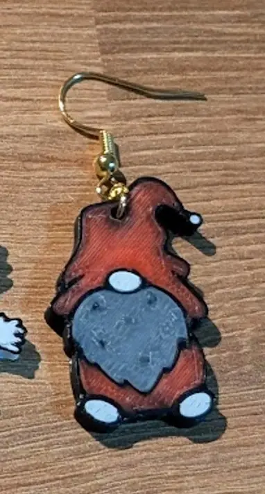 Christmas Gnome Earring / Keychain #4