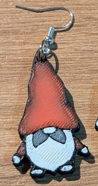 Christmas Gnome Earring / Keychain #5