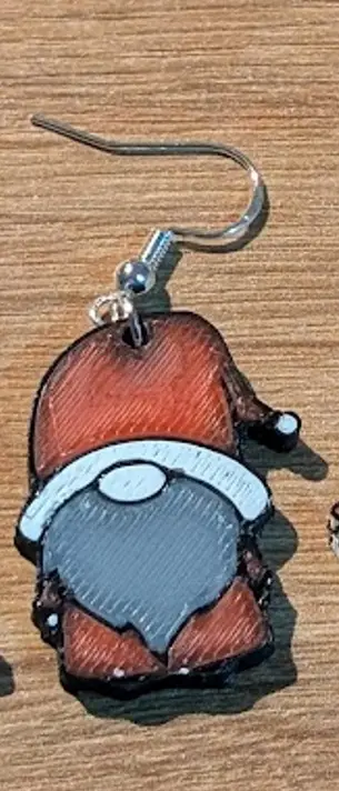 Christmas Gnome Earring / Keychain #3