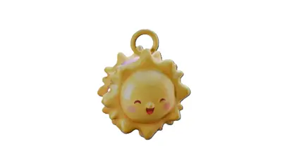 Cartoon Sun Keychain