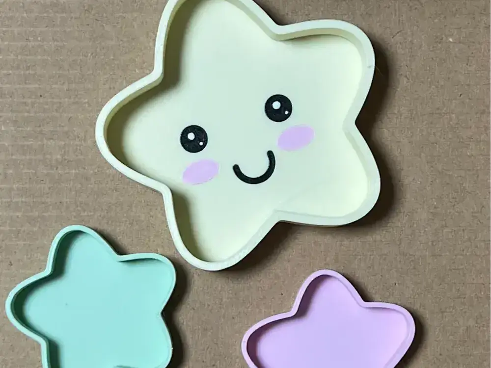 Bandeja de estrellas kawaii y simple