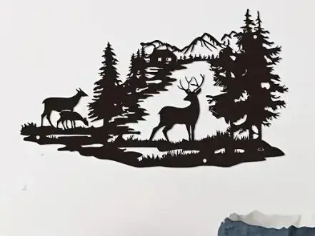 Christmas Deer Wall Decor