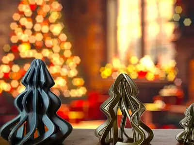 Modern Christmas Trees/Tea Light