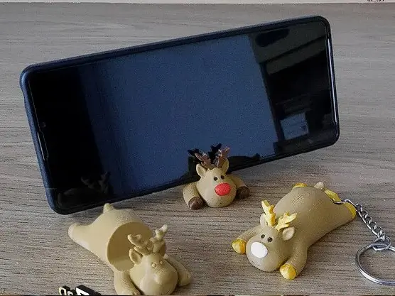 Reindeer shaped phone holder