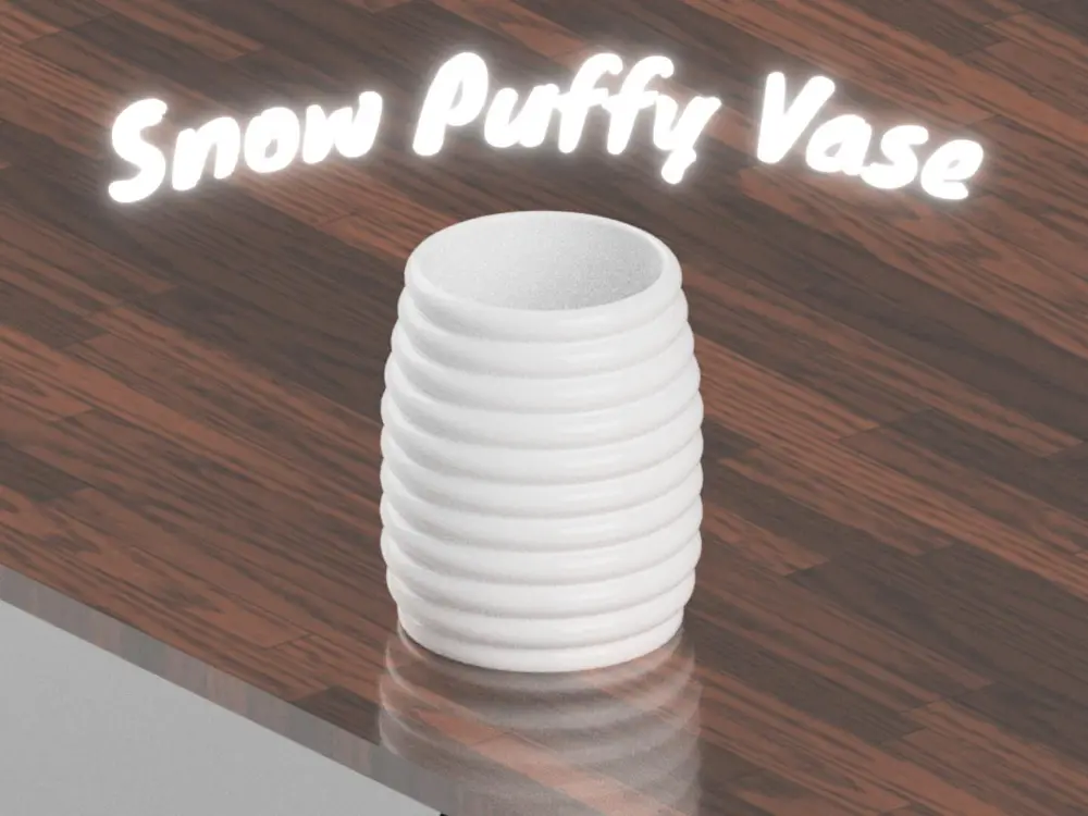Snow Puffy Vase