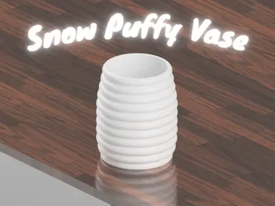 Snow Puffy Vase