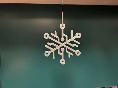 Cyber Snowflake Christmas Ornament