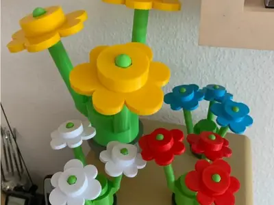 Large brick flower