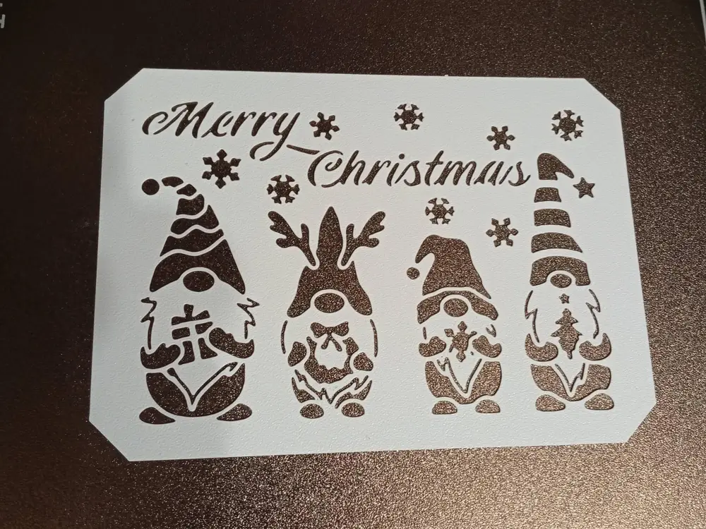 4x Gnome - Christmas - Stencil template