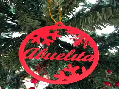 Decoración árbol de navidad Abuelita y Abuelito
