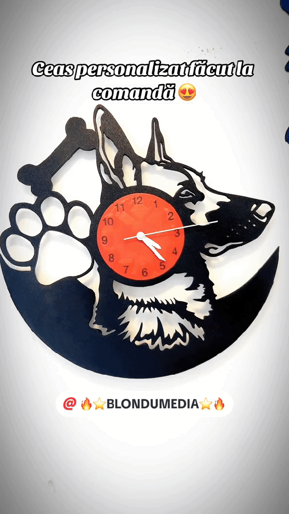 German Shepherd Clock