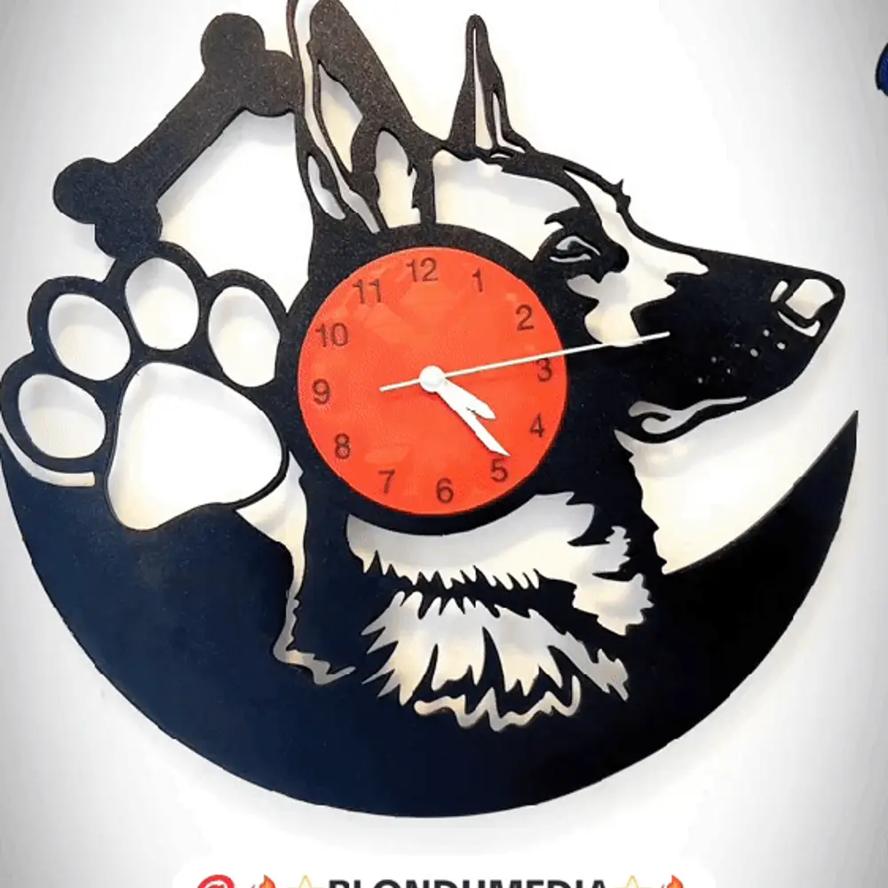 German Shepherd Clock
