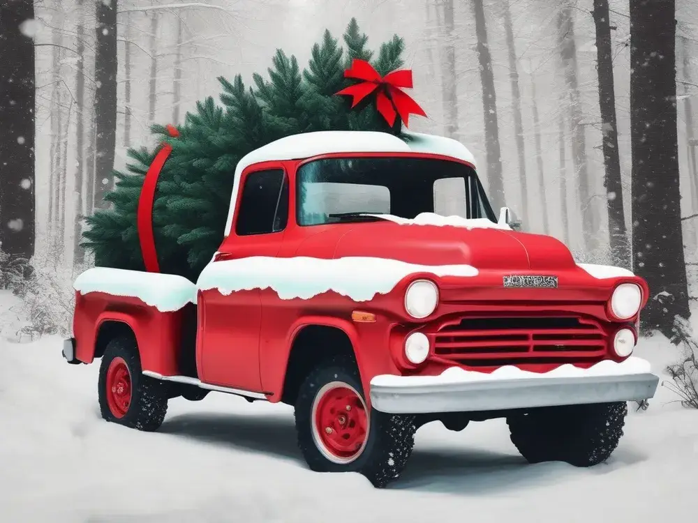 POSAVASOS CAMION NAVIDEÑO