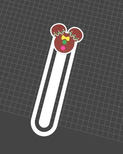 Marcapaginas bookmark navidad Christmas Disney Minnie cookie