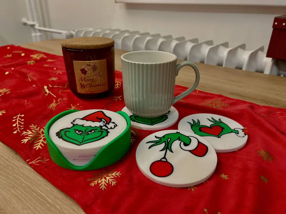 Grinch - Christmas Coaster Set