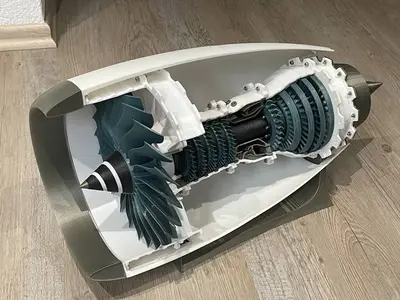 Jet engine with cover REMIX