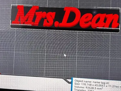 Mrs.Dean name tag