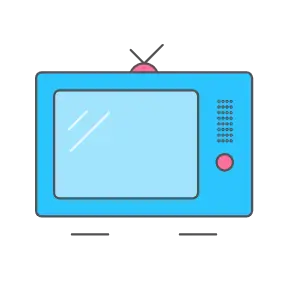 television tv keychain