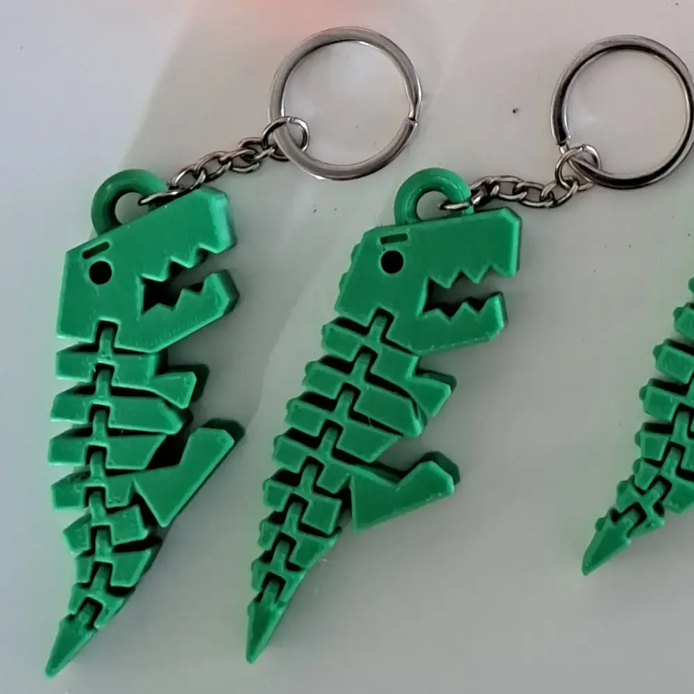 Flexible Dinosaur Keychain