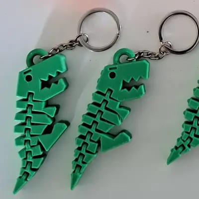 Flexible Dinosaur Keychain