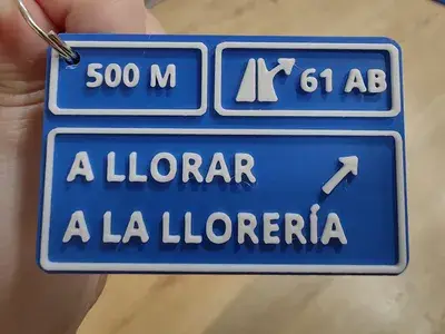 Llavero cartel A llorar a la lloreria