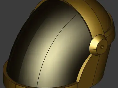 Colguije de casco inspirado en Daft Punk