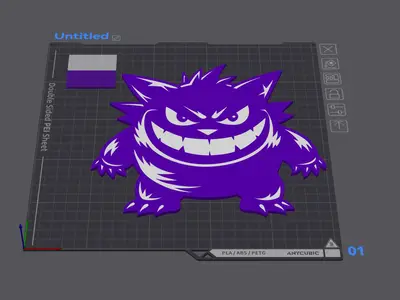 Gengar Pokémon Multicolor 2D