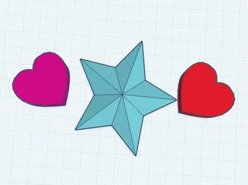 Star and hearts