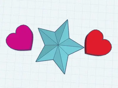 Star and hearts
