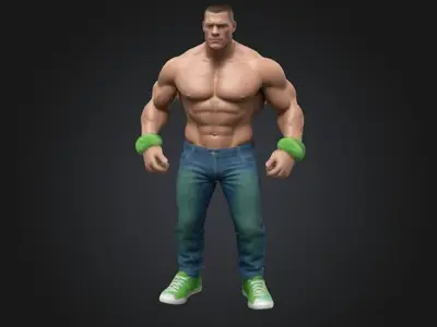 Muscular wrestler
