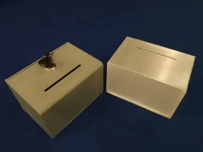 Donation Box / Tip Jar / Suggestion Box with Lock