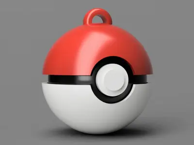 Pokeball Keychain - Single Extruder