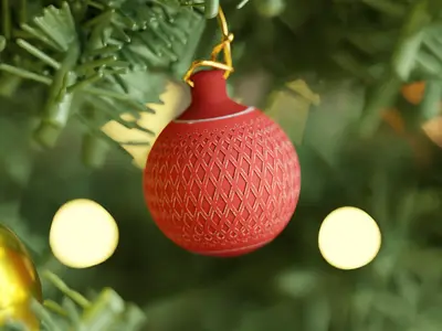 Linear Christmas Ornament