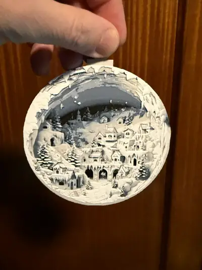 Christmas ball landscape