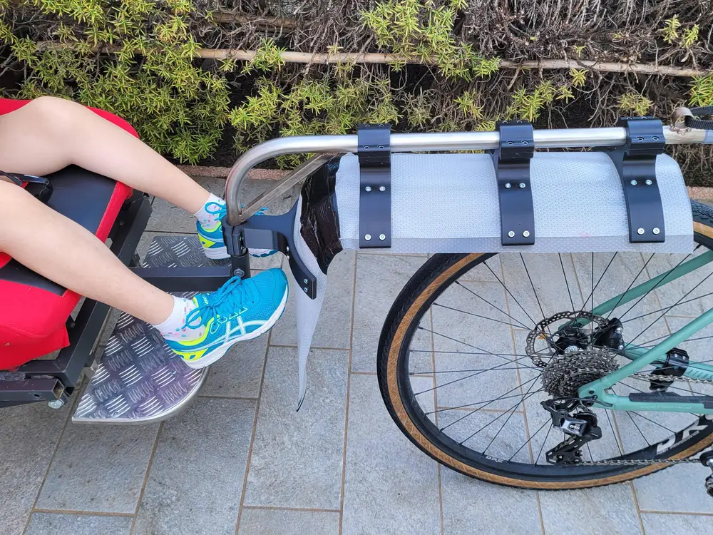 bicycle mudguard for the disabled.