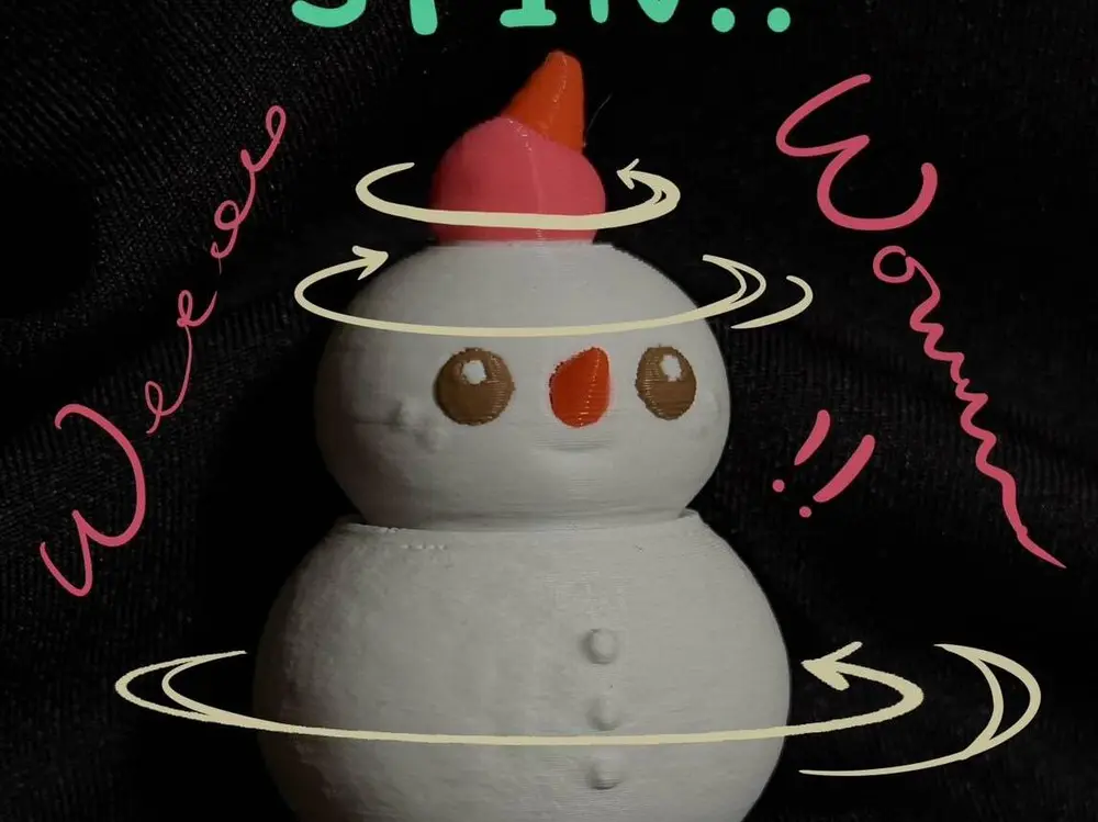 Cute Spinning Snowman