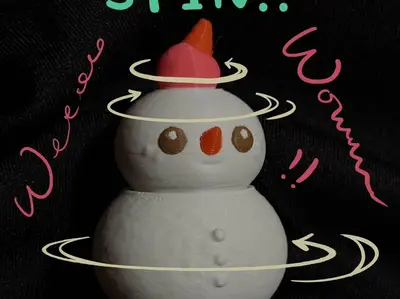 Cute Spinning Snowman