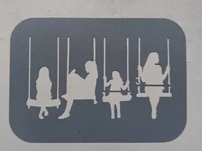 4x Swing girls - Stencil