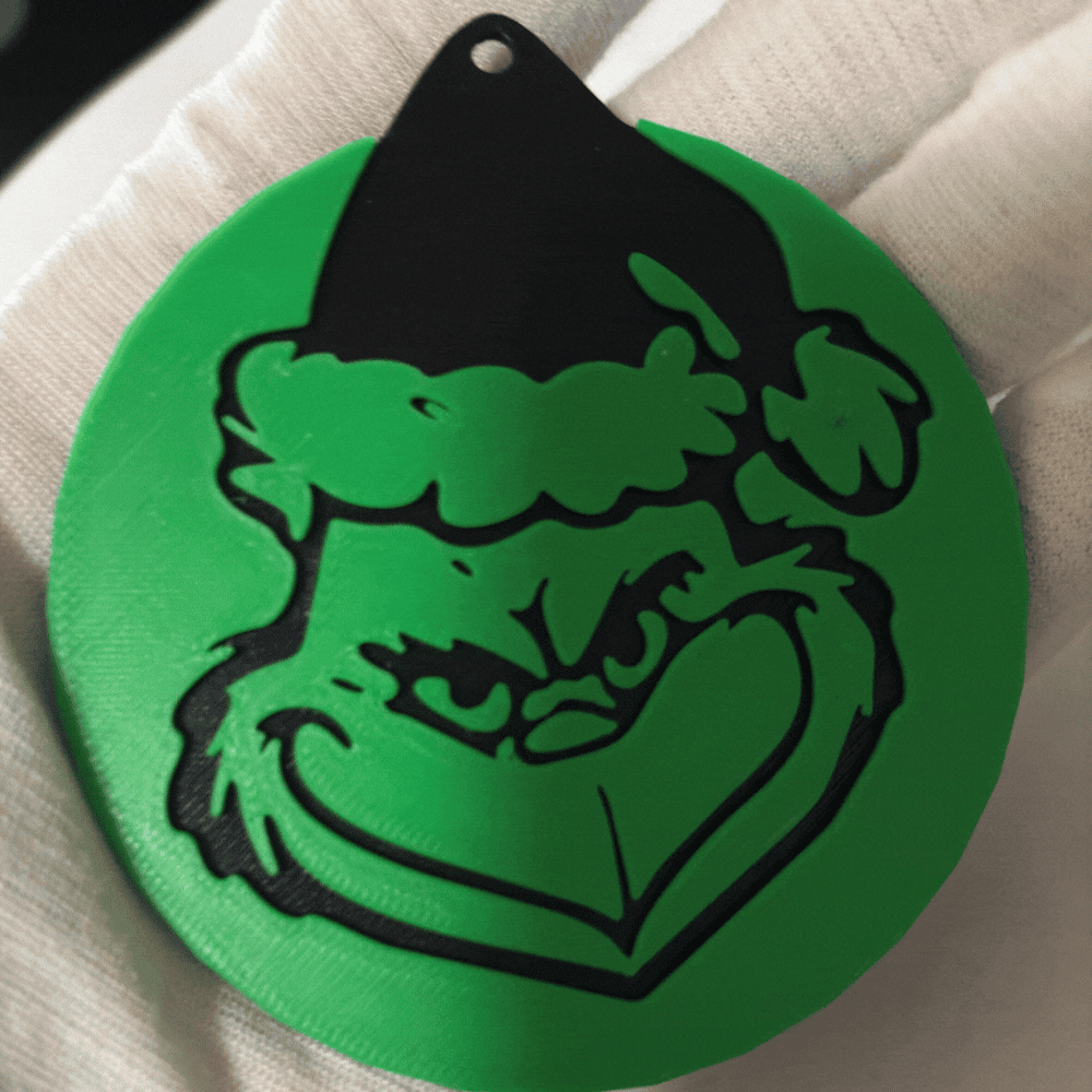 🎄 3D Printed Christmas Ornament - Grinch 🎄