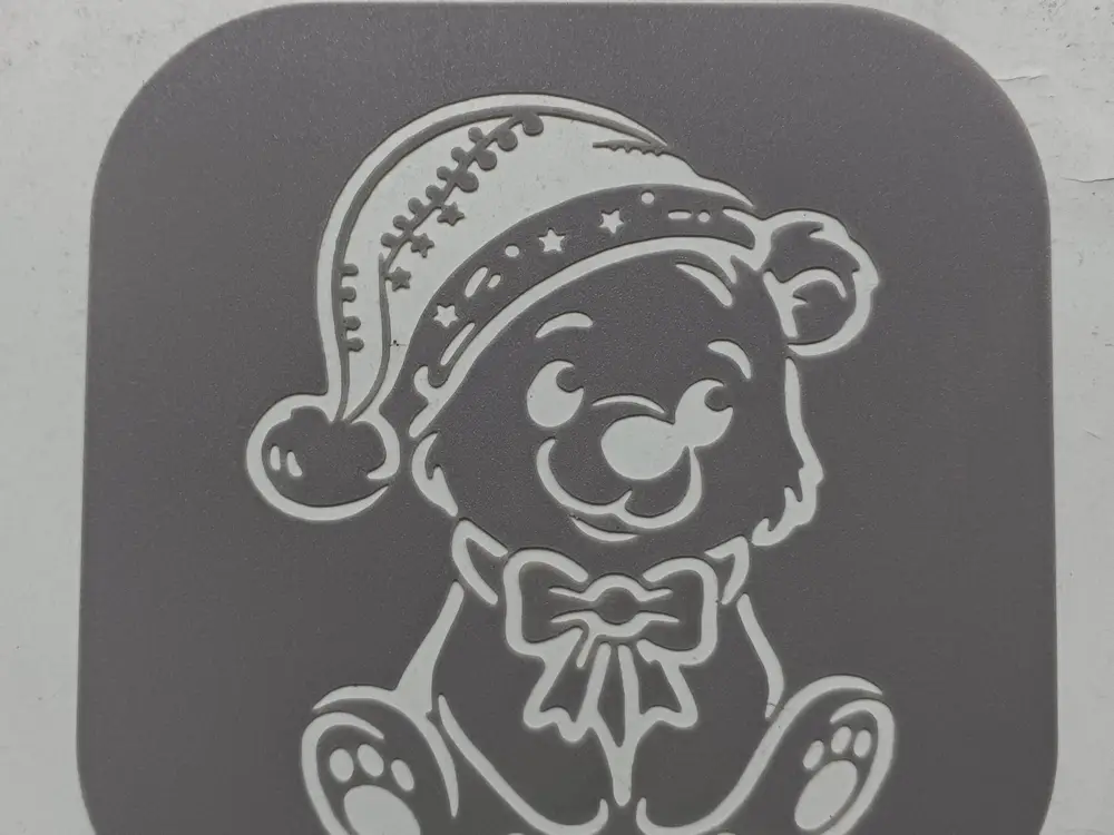 Christmas Teddy Bear 1 - Stencil